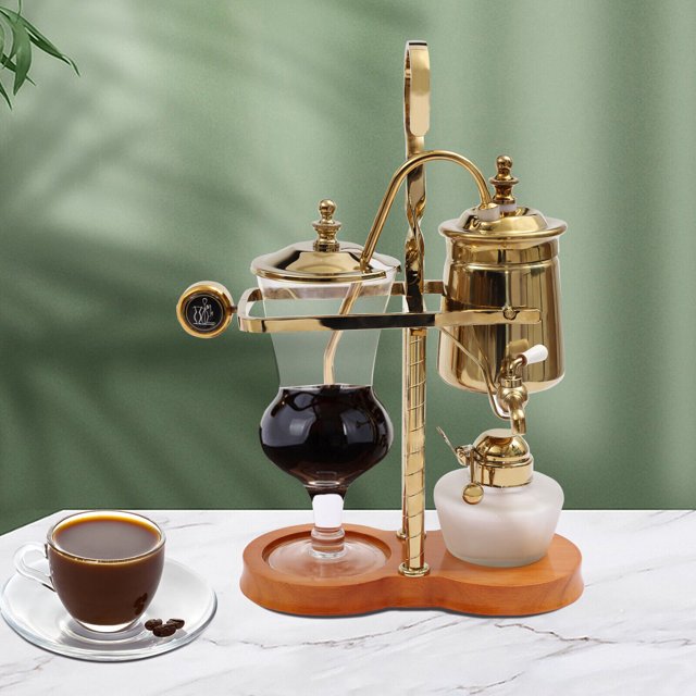 Gold Belgium Siphon Coffee Maker Luxury Royal Family Balance Syphon