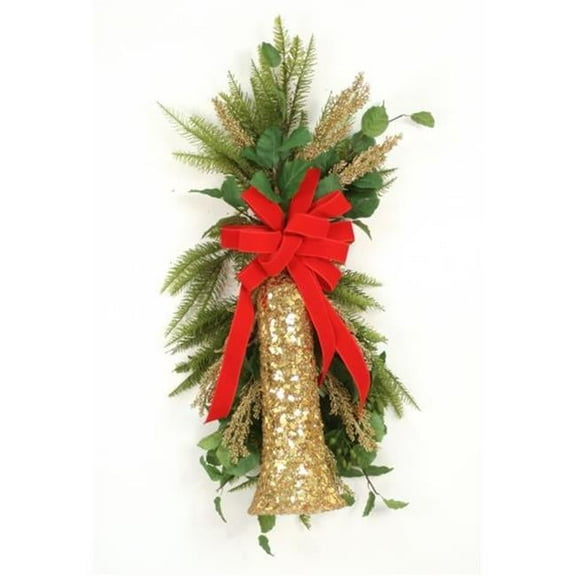 Gold Bell Holiday Swag