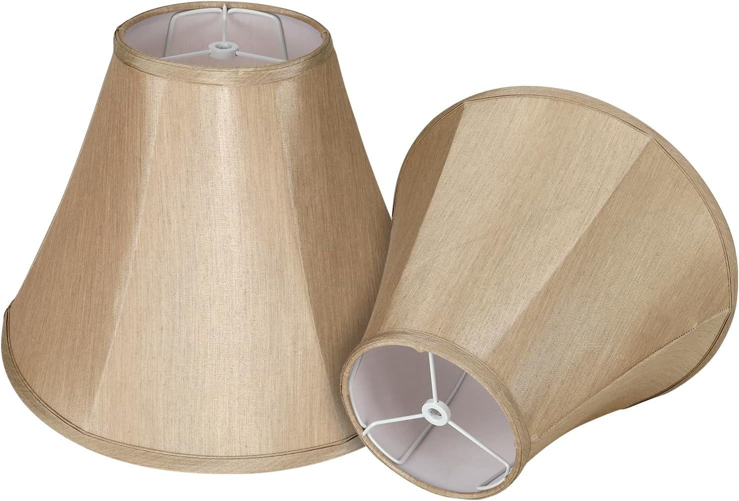 TOOTOO STAR Black Bell Lamp Shade – 6" Top X 13" Bottom X 9.25" H, Spider Fitter, Scalloped Fringe Trim, Vintage Style