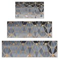 thumbnail image 1 of Gold Black Checkered Pattern Kitchen Rugs Sets Of 3,Kitchen Runner Rugs Non Skid Washable,Decorative Kitchen Floor Mats for Kitchen,Sink,Laundry,17"x30"+ 17"x47" + 17"x59", 1 of 6