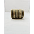 thumbnail image 1 of Gold & Black Color Rhinestone Bangles, 1 of 4