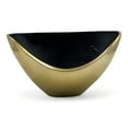 thumbnail image 1 of Gold/Black Decorative Aluminum Metal Flower Bowl Home Decor 12 in x 8 in x 6.5 in, by 90210 Kitchen and Bath, 1 of 7