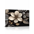thumbnail image 1 of Gold Black Flower Wall Art for Living Room,Canvas Picture Wall Decor for Bathroom Bedroom,Blossoming Botanical Prints Leaf Painting Artwork for Office Kitchen Hallway Dining Room Home Decor 12"x16", 1 of 8