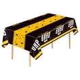 thumbnail image 1 of Gold Black Graduation Party Table Decorations 137X274in1 Pc Disposable Tablecloth Graduation Party Supplies, 1 of 5