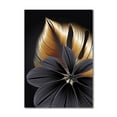 thumbnail image 1 of Gold Black Leaves Wall Art Linenmodern Abstract Canvas Painting, Modern Abstract Gold Black Leaves Canvas Painting Wall Art for Living Room Dining Room Decor, 1 of 7