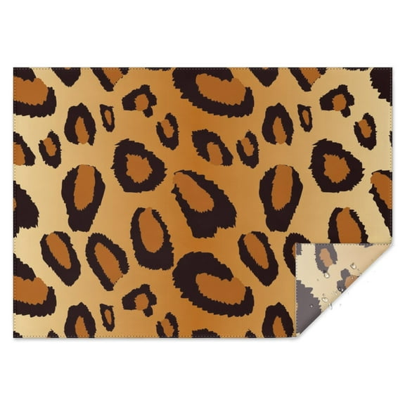 Gold and Black Of Leopard Print Rectangle Tablecloth 60"x84",Waterproof Polyester Rectangle Table Cloth, Wipeable Spillproof Polyester Tablecloth for Dining, Camping, Indoor and Outdoor