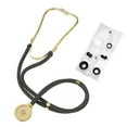thumbnail image 1 of Gold & Black Premium Sprague Rappaport Lightweight Dual Head Stethoscope | Adult, Pediatric, Infant Chestpiece + Accessory Pouch for Clincial, Doctor, Nurse, 1 of 7