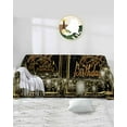 thumbnail image 1 of Gold Black Sofa Couch Covers for 3 Cushion Couch,Washable L Shape Sectional Sofa Covers for Loverseat/Pet/Kid,Happy Birthday Boho Dots Slipcover Throw Blanket Futon Cover 71''x134'', 1 of 8