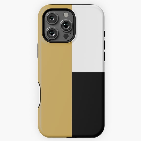 Gold Black and White 3 Checkers Phone Case for iPhone 16 15 14 13 12 11 Pro Max