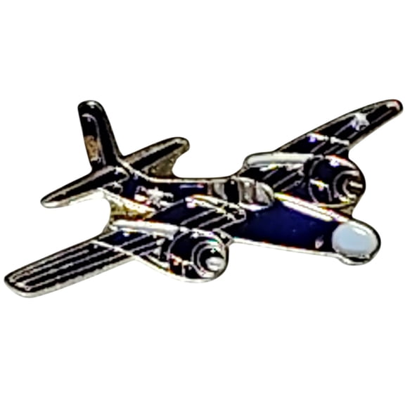 Gold & Blue F7F 2 Tiger Cat Twin-Engine Aircraft Hat, Lapel, Brooch Pin, Aviation Collectible
