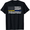 thumbnail image 1 of Gold Blue Line 911 Police Dispatcher First Responder T-Shirt, 1 of 4