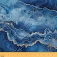 thumbnail image 1 of Gold Blue Marble Indoor Outdoor Fabric,Ombre Watercolor Upholstery Fabric,Marble Texture Decorative Fabric,Grunge Gradient Material By The Yard,Glitter Marble Art Fabric,3 Yards, 1 of 5