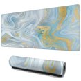 thumbnail image 1 of Gold and Blue Marble LinesLine Theme&nbsp;desk Mouse Padwaterproofno Slip&nbsp;for Office Home Work GamingmousepadRubber Base Mousepad with Stitched Edges 31.5x11.8inches, 1 of 7