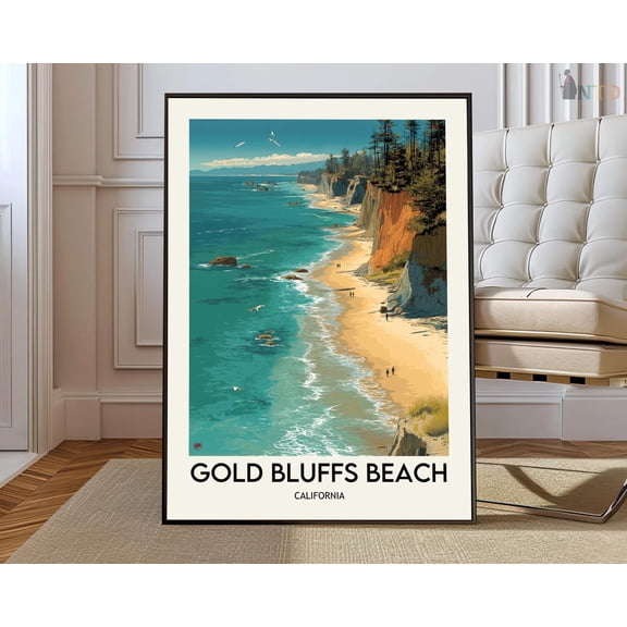 Gold Bluffs Beach poster, Gold Bluffs Beach Wall Art, Gold Bluffs Beach Print, Gold Bluffs Beach Photo Gold Bluffs Beach Northern California, Unframed Paper Poster 8x10in