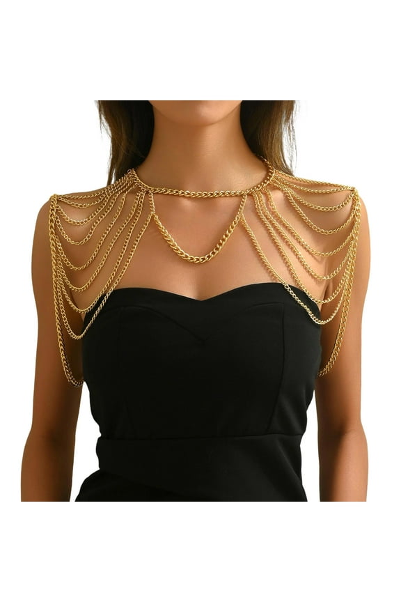 Gold Body Chains For Women Sexy Layered Belly Waist Chain Bikini Bra Chain Summer Beach Rhinestone Body Jewelry