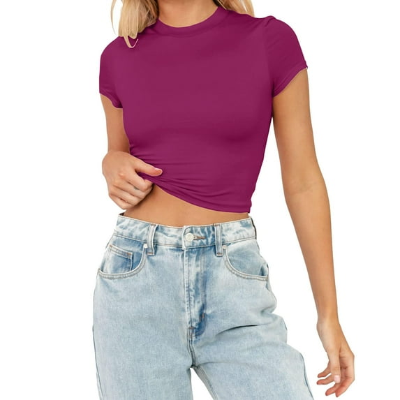 Gold Boho Graphic Tees For Women, Cotton Womens Shirts Summer, Vintage Tees For Women, Womens Fashion Summer Short Sleeve Cute Crop Tops Casual Basic Crewneck Slim Fit T Shirts