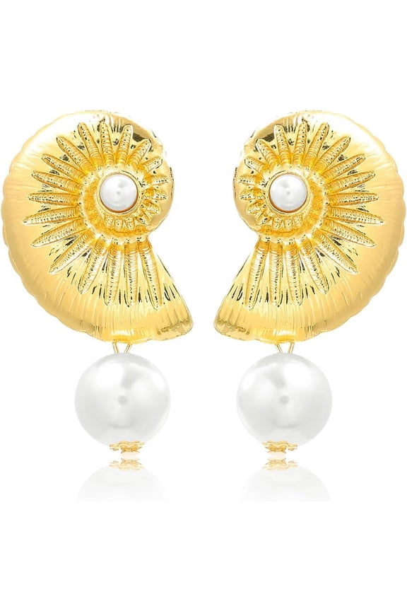 Gold Boho Ocean Earrings Shell Earrings Sea Shell Stud Earrings Beach Jewelry Gifts For Women[Z1]