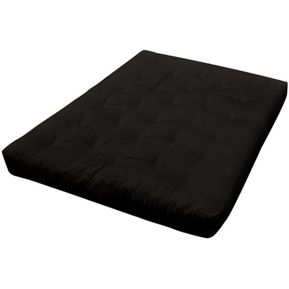 Gold Bond 108 10 in. Euro Coil Duct Futon Mattress, Black - Queen