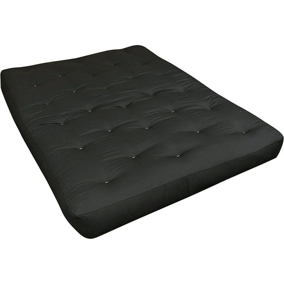 4" All Cotton #604 Twin Black Duct Futon Mattress-Color:Black Duct,Material:Cotton,Quantity:1