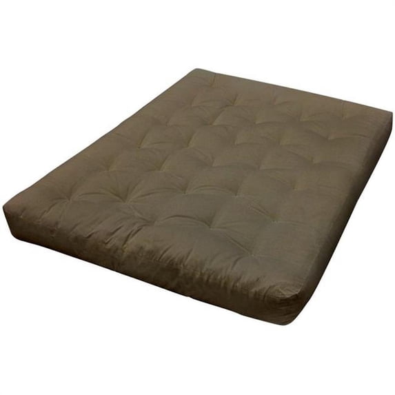 Gold Bond 607 8 in. Single Foam-Cotton Loveseat 54 x 54 in. Microfiber Futon Mattress, Sage