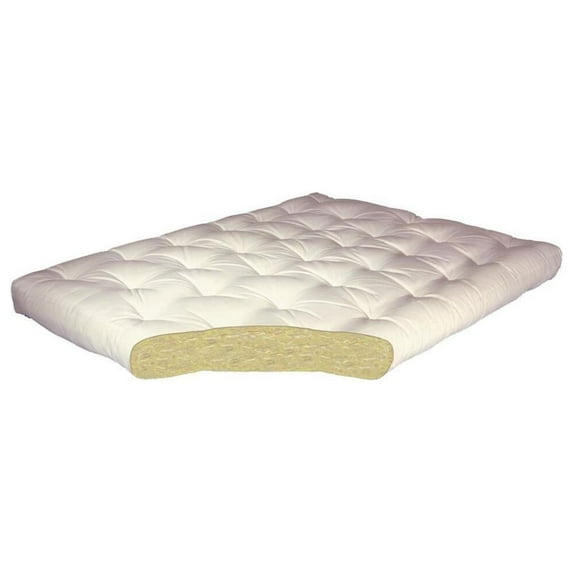 Gold Bond 707 8 in. All Cotton Microfiber Futon Mattress, Tan - Twin