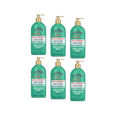 Gold Bond Body Lotion Medicated Extra Strength 14 oz (Pack of 6)