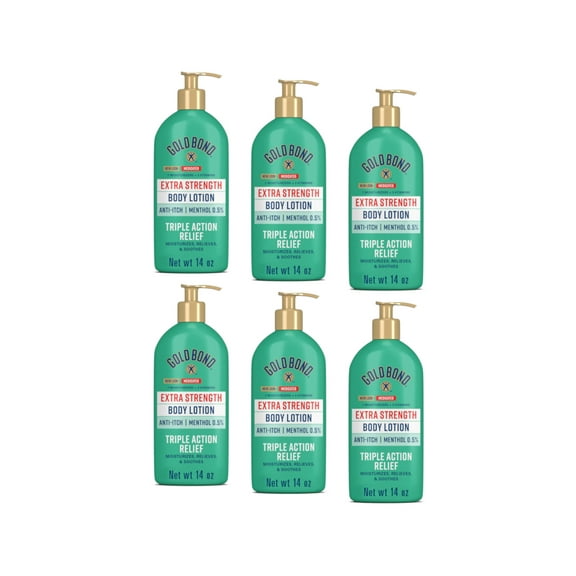 Gold Bond Body Lotion Medicated Extra Strength 14 oz (Pack of 6)