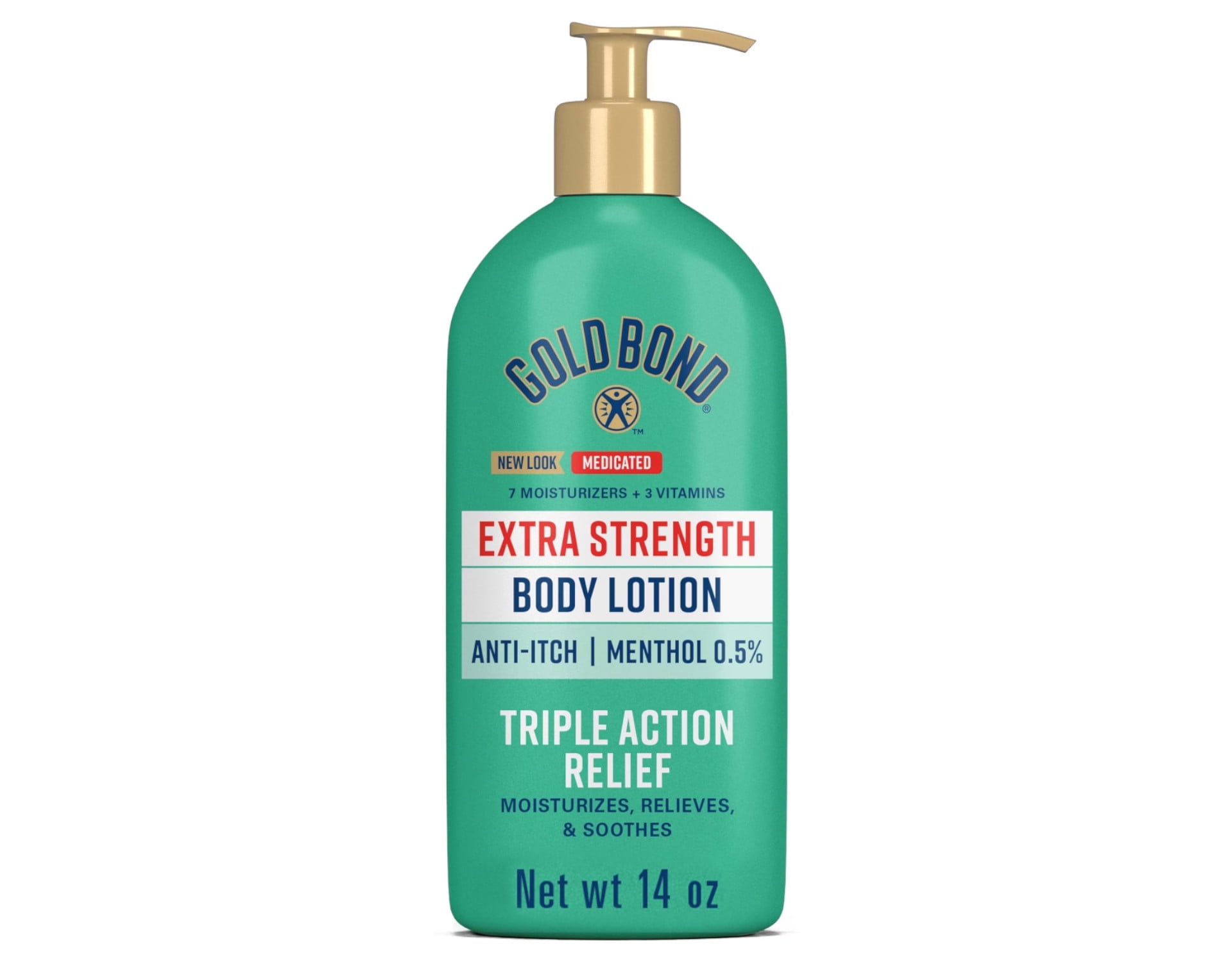Gold Bond Body Lotion Moisturizes Itchy Skin w/ Vitamin E, 14oz, 2-Pack