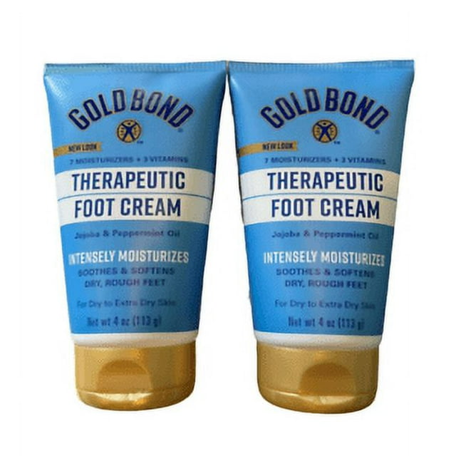 Gold Bond FOOT CREAM 4oz ( 2 Tubes ) blue