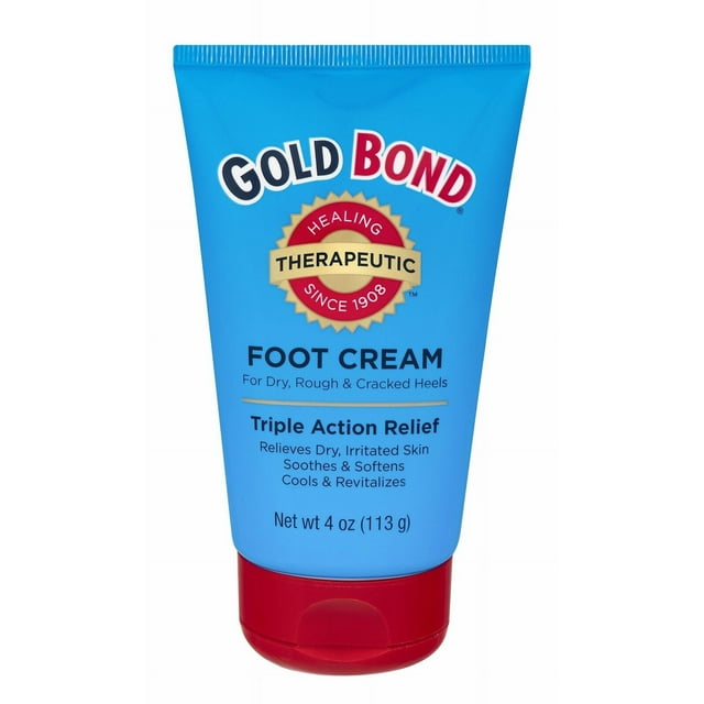 Gold Bond Foot Cream Therapeutic Triple Action Relief, 4 oz, 5 Pack