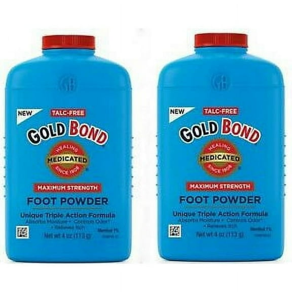 Gold Bond Foot Powder 4oz ( 2 pack ) blue