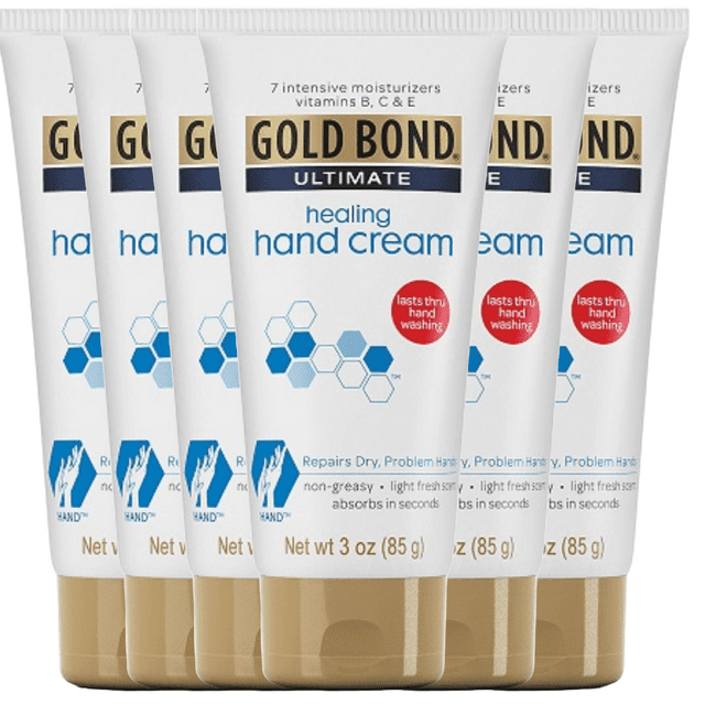 Gold Bond Healing Hand Cream With Aloe Last Through Handwashing For Extra Dry Skin 3 Oz6 Pack 3795