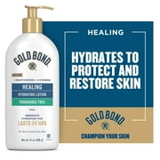 Gold Bond Healing Hydrating Fragrance Free Hand and Body Lotion & Cream for Dry Skin with Aloe, 14 oz.