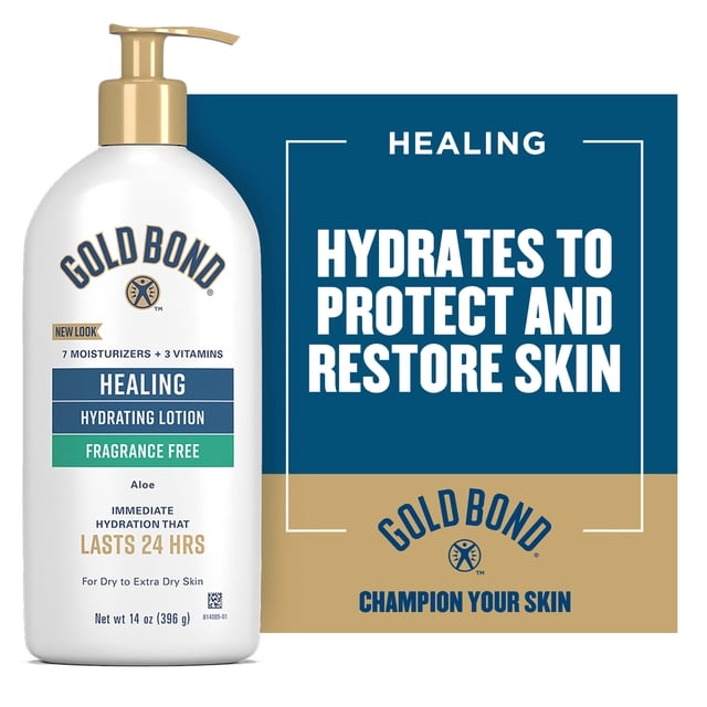 Body Cream Sticker Gold Bond Daily Moisturizing Healing Lotion & Cream, Fragrance Free ...