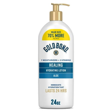 Gold Bond Healing Hydrating Hand and Body Lotion & Cream for Dry Skin with Aloe, Value Size 24 oz.