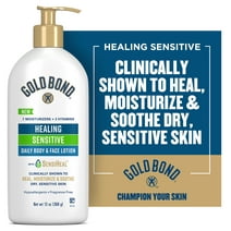 Gold Bond Healing Sensitive Skin Hand and Body Lotion & Cream for Dry, Sensitive Skin 13oz, As Seen on TikTok