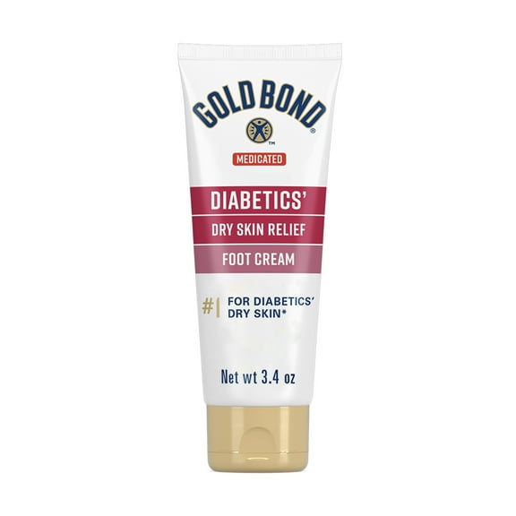 Gold Bond Medicated Diabetic Foot Lotion & Cream for Relieving Extra Dry Skin, 3.4 oz.
