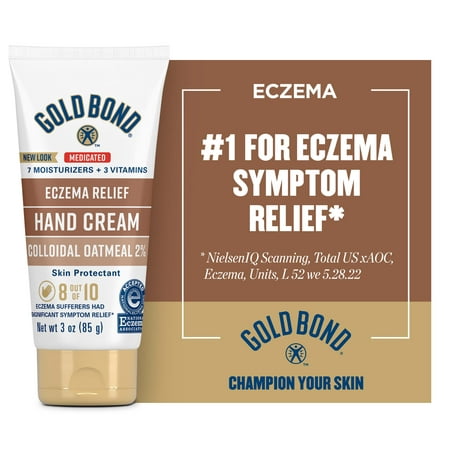 Gold Bond Medicated Eczema Relief Hand and Body Lotion & Cream for Extremely Dry Skin 3oz