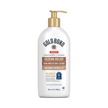 Gold Bond Medicated Eczema Relief Skin Protectant Lotion, 14 oz., Gold Bond Lotion With 2% Colloidal Oatmeal