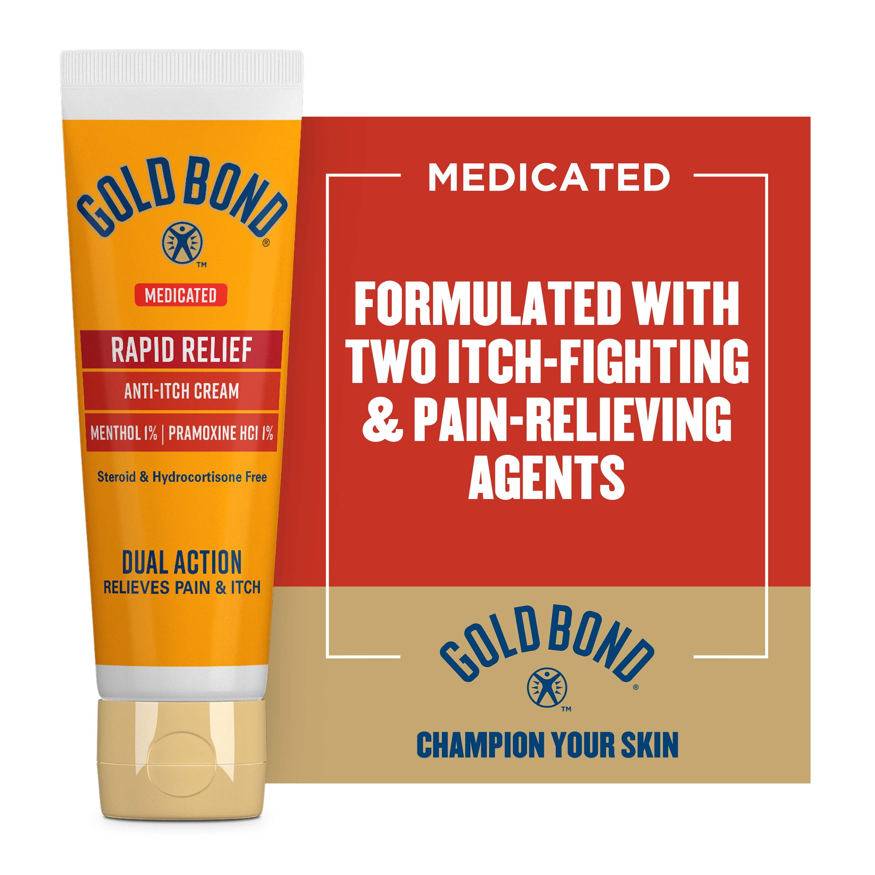 Gold Bond Medicated Rapid Relief AntiItch Cream, 1 oz., Relieves Itch