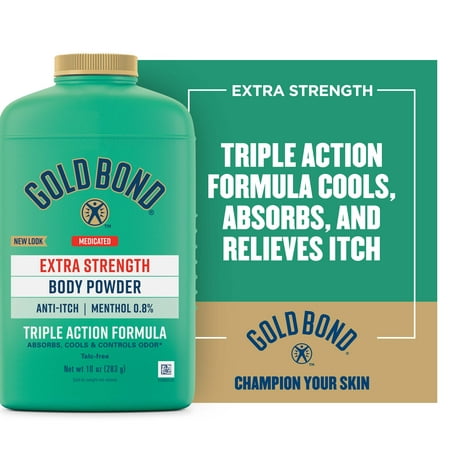 Gold Bond Medicated Talc-Free Extra Strength Body Powder, 10 oz