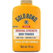 Gold Bond Medicated Original Strength Body Powder, 10 oz., Talc-Free, Anti-Itch, Absorbs & Cools
