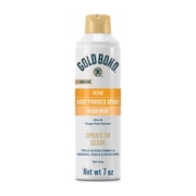 Gold Bond No Mess Clear Invisible Body Powder Spray, 7 oz., Absorbs Odor-Causing Sweat, Whole Body Deodorant Spray