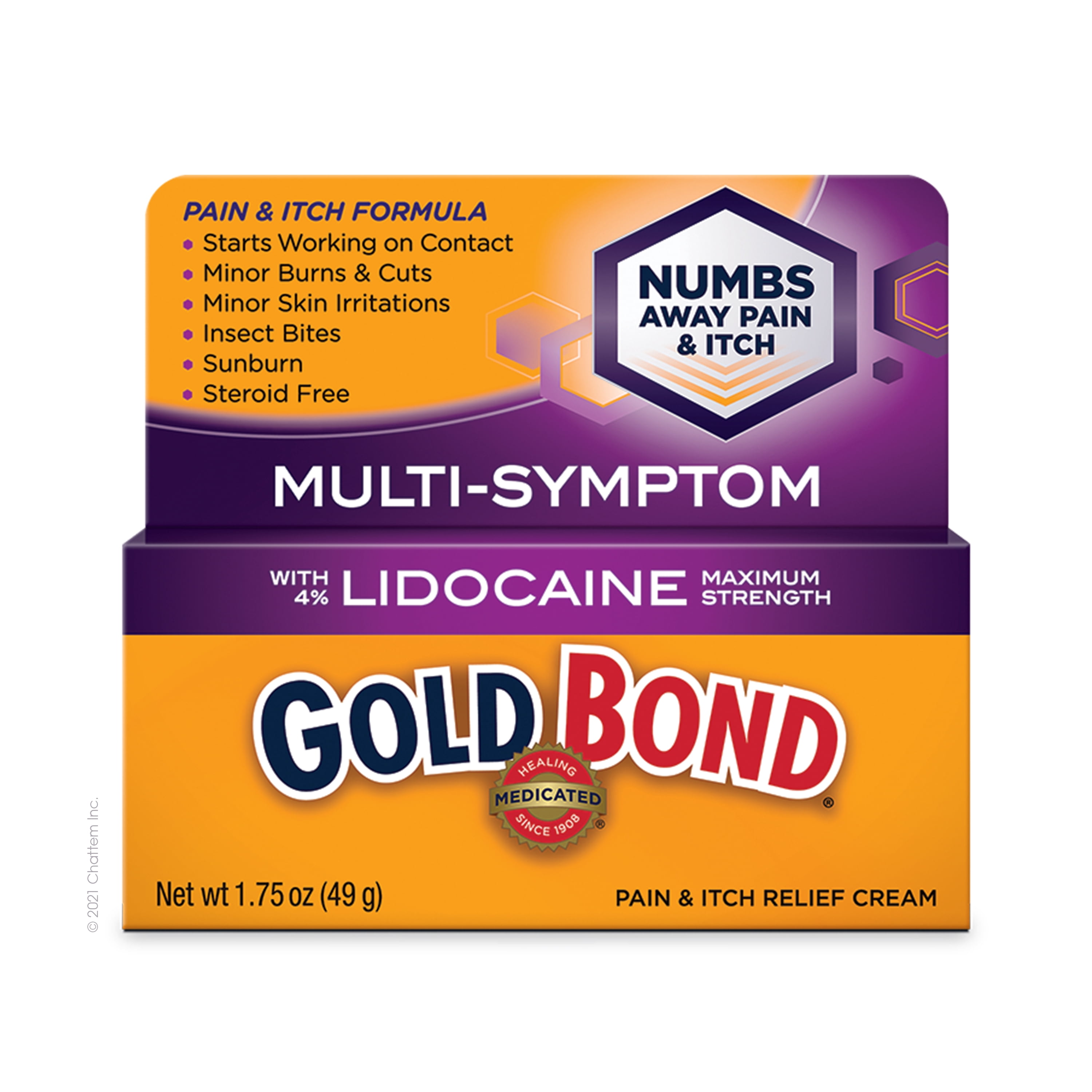 Gold Bond Pain & Itch Relief Cream with Lidocaine Maximum Strength, 1.75 oz