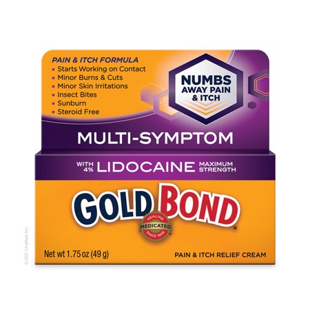 Gold Bond Pain & Itch Relief Cream with Lidocaine Maximum Strength, 1.75 oz