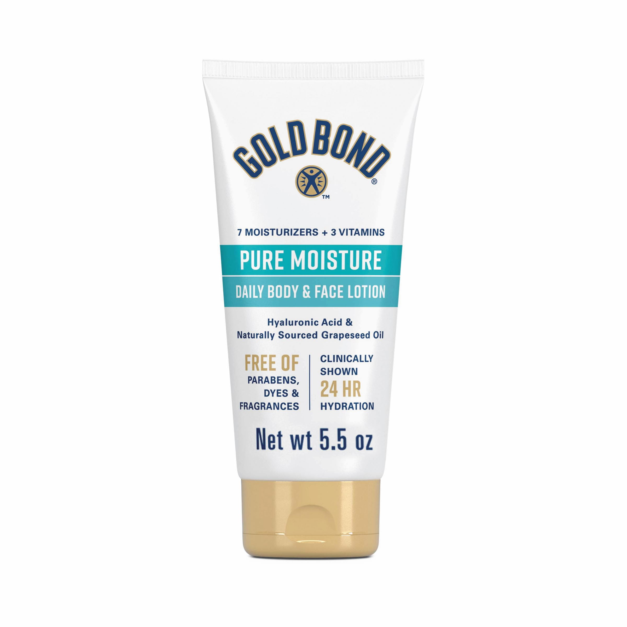 Gold Bond Pure Moisture Lotion, 5.5 oz., Ultra-Lightweight Daily Body & Face Lotion