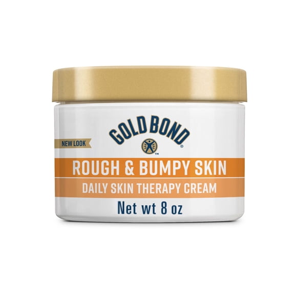 Gold Bond Rough and Bumpy Daily Skin Therapy Cream, 8 oz., Gold Bond Cream With 7 Moisturizers and 3 Vitamins