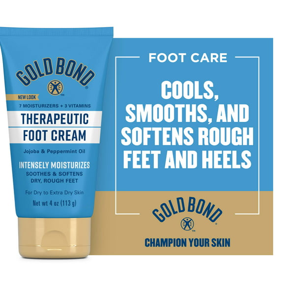 Gold Bond Therapeutic Foot Cream, 4 oz., With Jojoba & Peppermint Oil