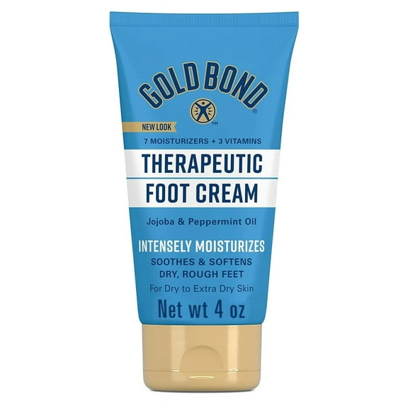 Gold Bond Therapeutic Foot Cream, Triple Action Relief for Dry Skin, 4 Ounce (Pack of 3)