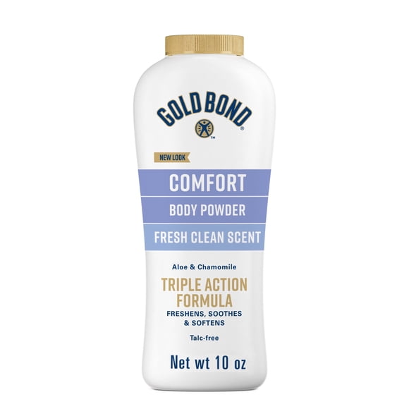 Gold Bond Comfort Body Powder for Men and Women, 10 oz., Talc-Free, Fresh Clean Scent With Aloe and Chamomile